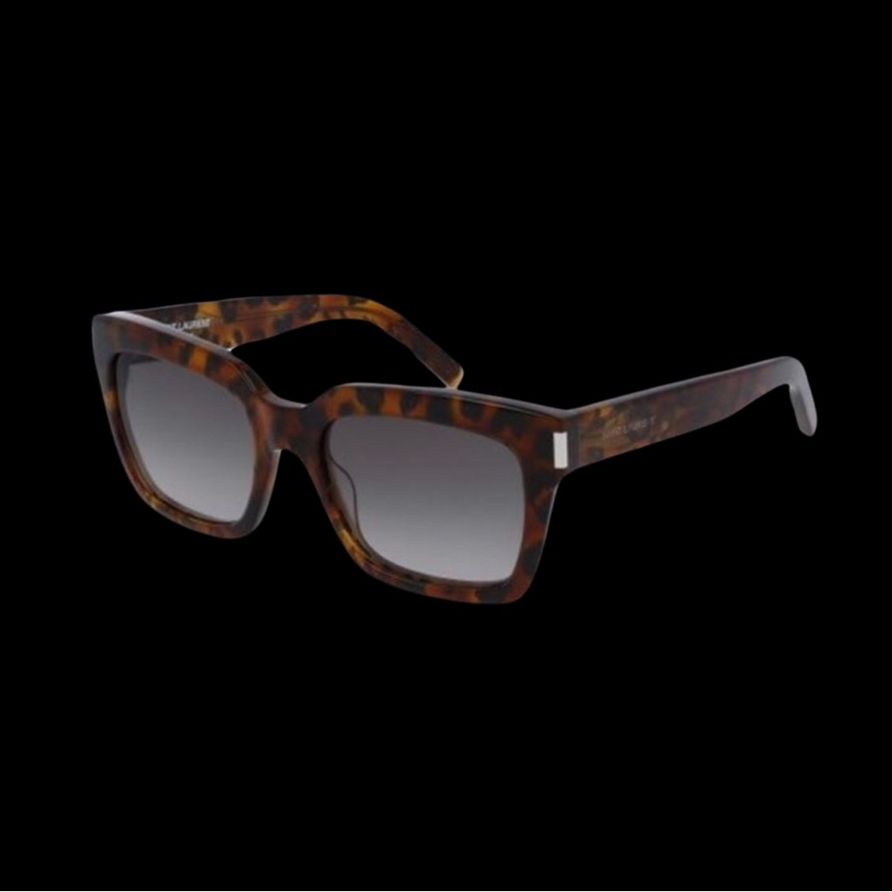 Yves Saint Laurent Black & Tortoise Leopard Print Sunglasses - Picture 8 of 11